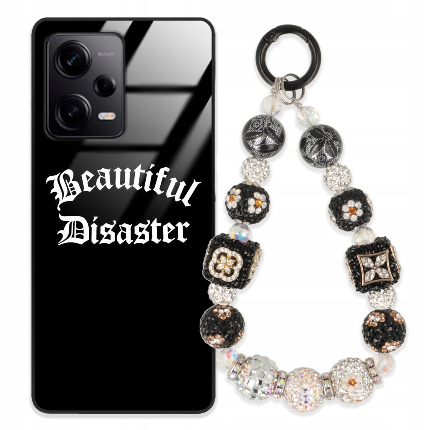 Pouzdro Pro Xiaomi Redmi Note 12 Pro 5G Glass Přívěsek Na Klíče Stylové Premium Wz