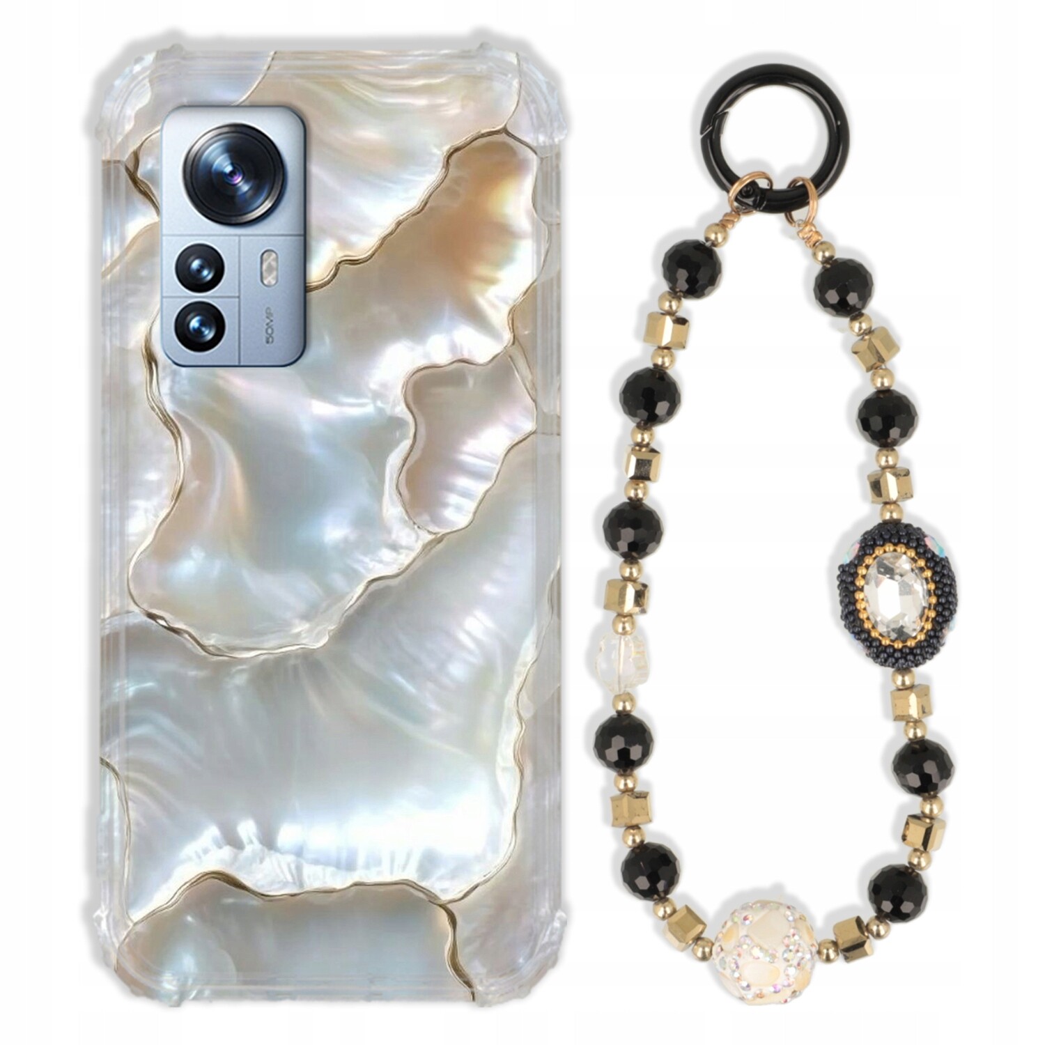 Pouzdro Pro Xiaomi 12 Pro 5G Antishock Zirkony Černo Zlaté|odolné|silné