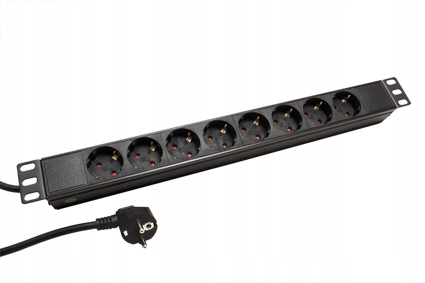 Value 19'' napájecí panel 1U, 8x zásuvka De, černý, 1,8m