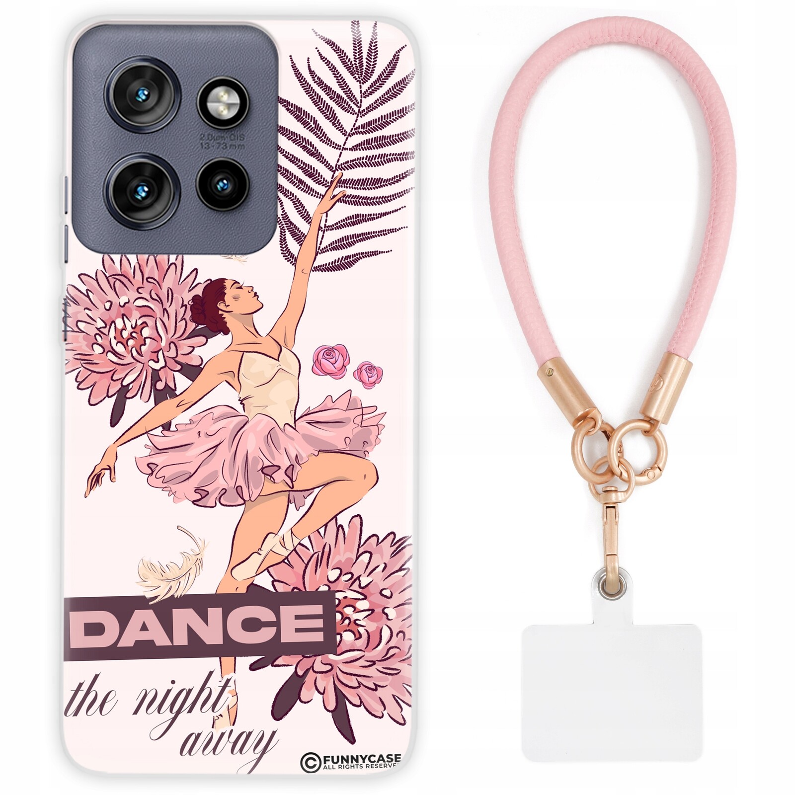 Pouzdro Pro Motorola Edge 50 Neo Case Balet Tanec Růžové Kožené Vodítko Vzor