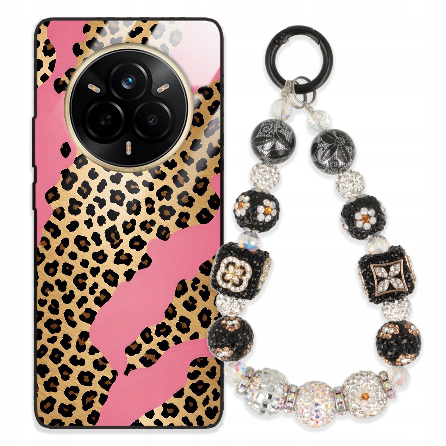 Pouzdro Pro Realme 14 Pro 5G Glass Přívěsek Na Klíče Elegantní Kryt Premium Vzory