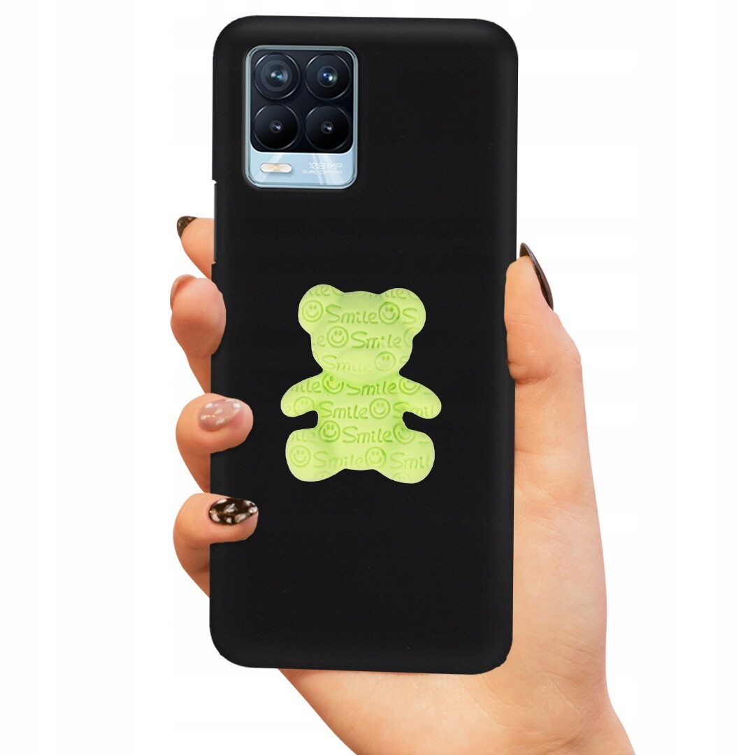Pouzdro Black Pro Realme 8 Pro Zelený Medvídek