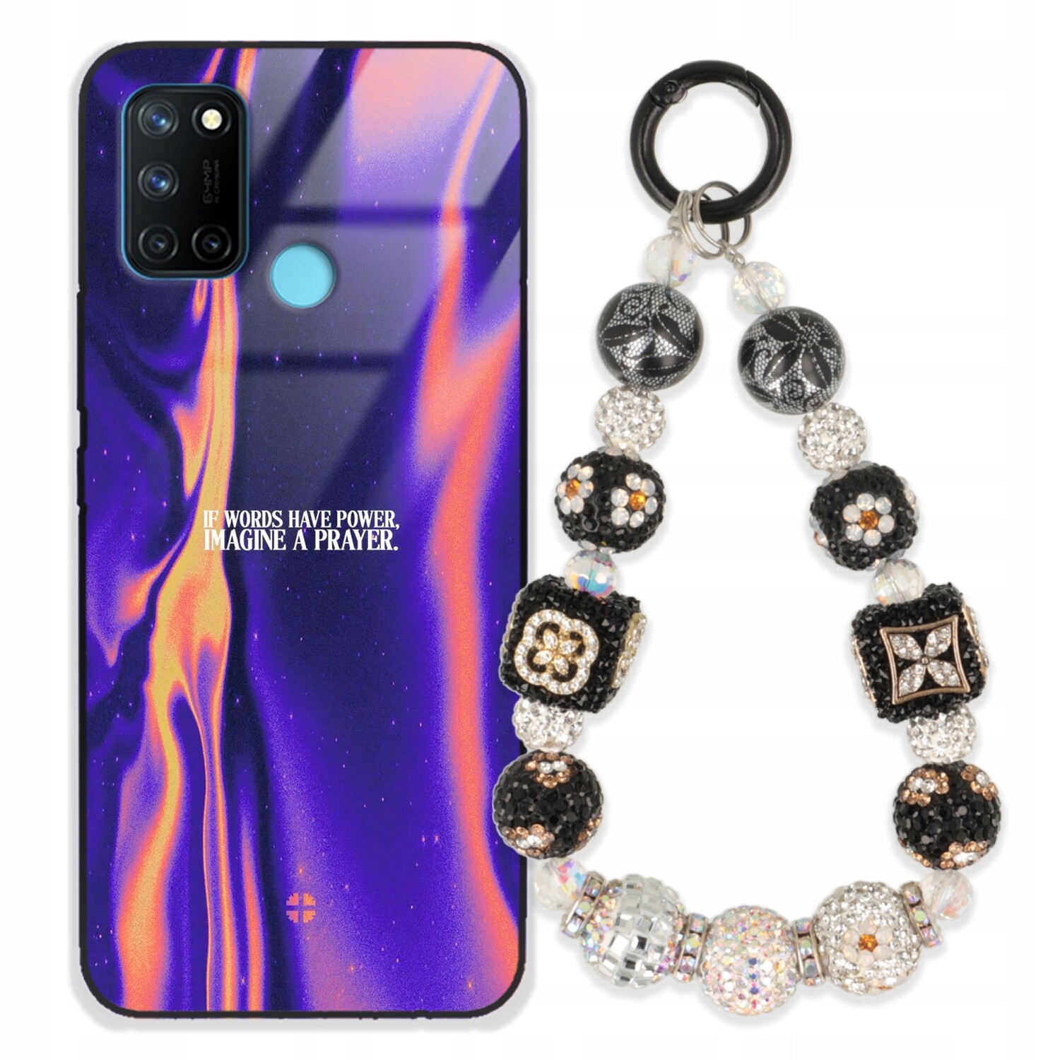 Pouzdro Pro Realme C17 Case Glass| Přívěsek Na Klíče Elegantní Kryt Premium Vzory