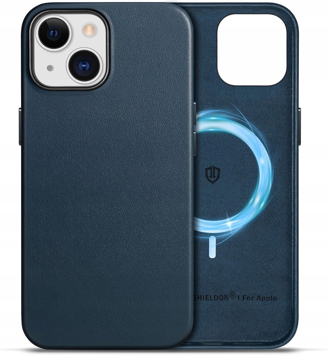 Shieldon přírodní pouzdro pro iPhone 15 tmavě modré Premium