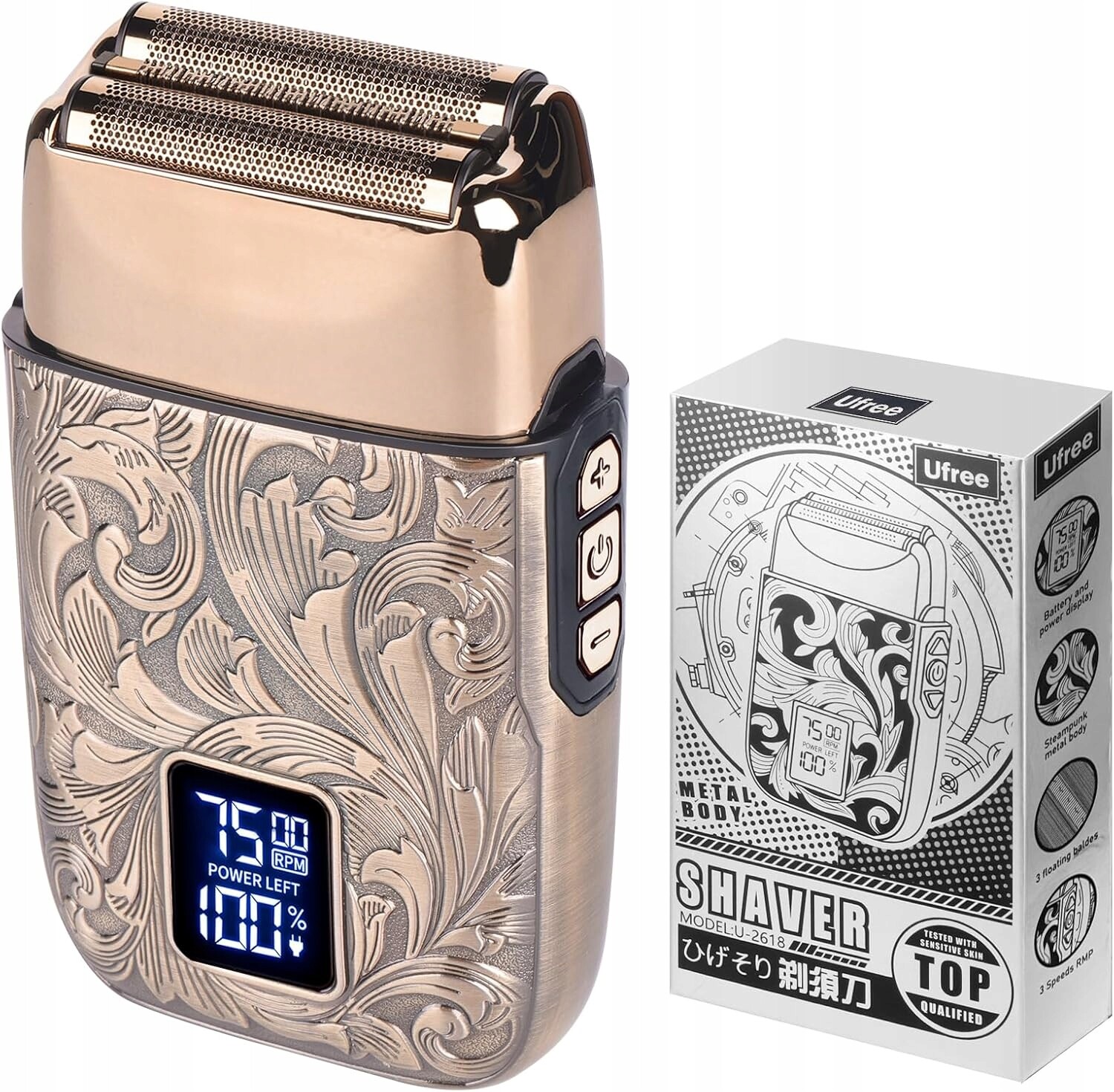 Elektrický Zastřihovač Ufree U-2618 Holicí Strojek Regulovatelný Strojek Na Vousy Pro