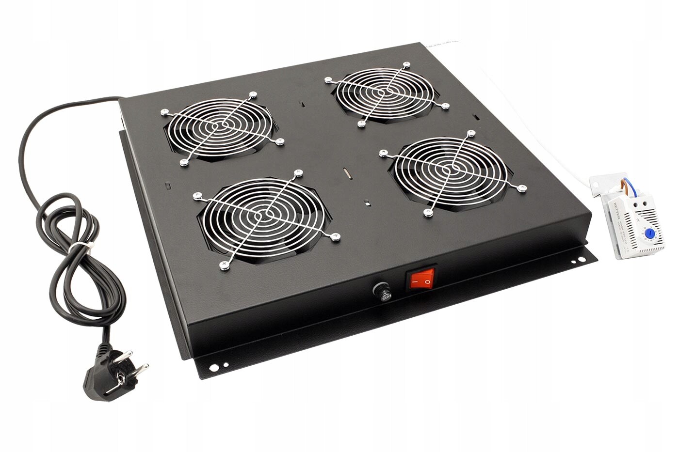 Roline Stropní vent.jednotka pro rozvaděče,4/4 ventilátory,termostat,černá