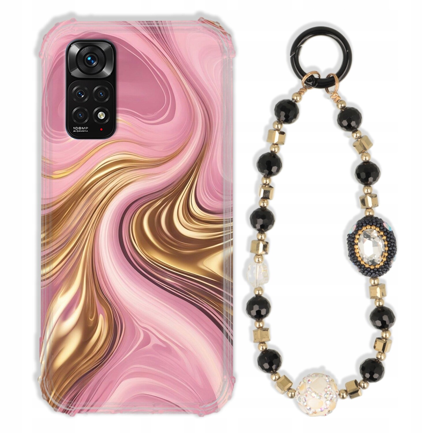 Pouzdro Pro Xiaomi Redmi Note 11T 5G Antishock Zirkony Černo Zlaté|pevné|