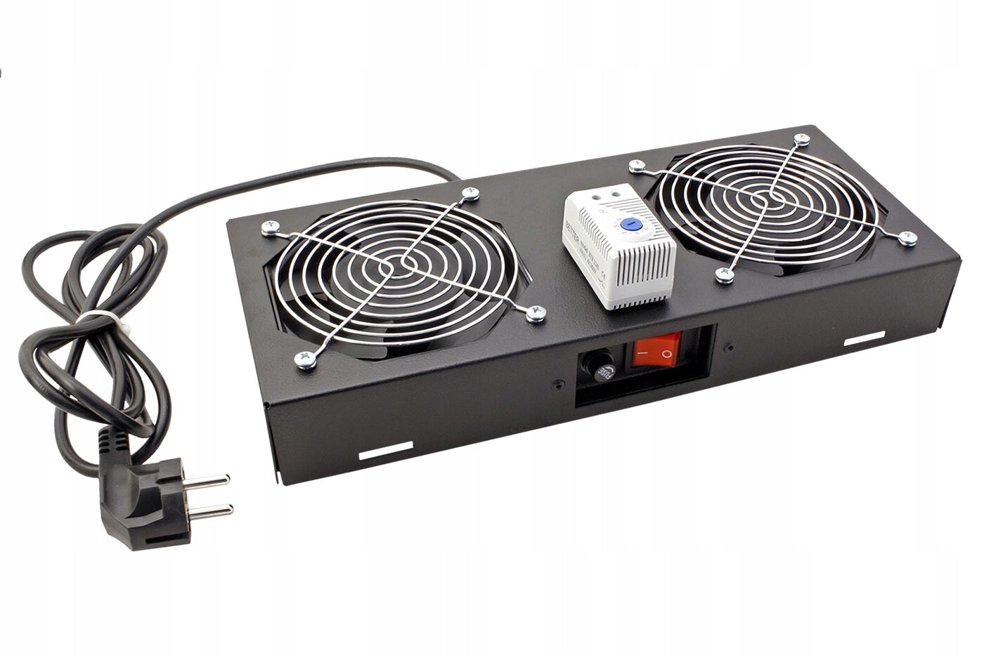 Roline Stropní vent.jednotka pro rozvaděče,2/2 ventilátory,termostat,černá