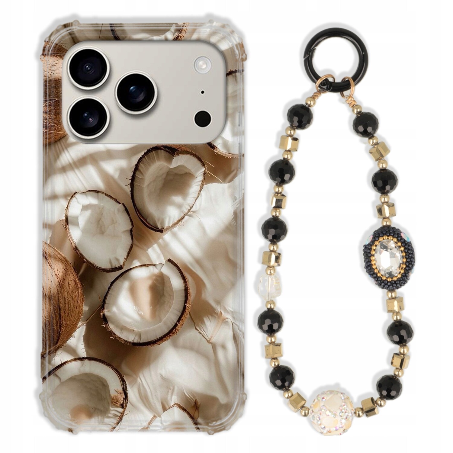 Pouzdro Pro Iphone 17 Pro Case Antishock Zirkony Černo Zlaté|odolné|pevné