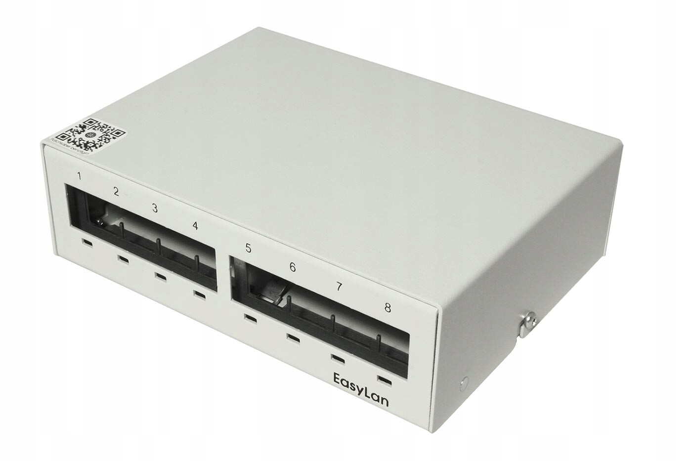 Easylan Patchpanel pro keystone moduly Stp, 8 portů, neosazený, šedý