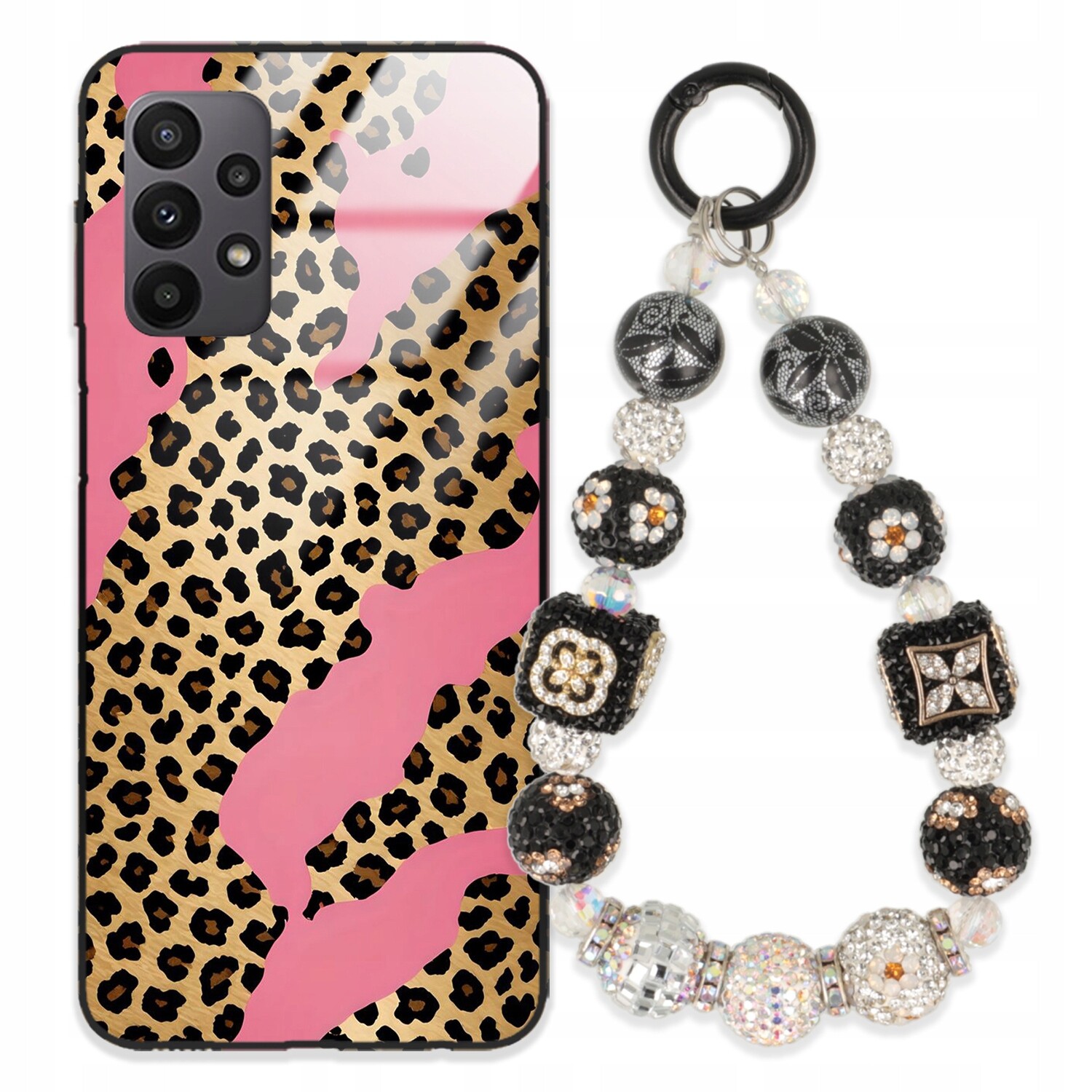 Pouzdro Pro Samsung A23 5G Glass Přívěsek Na Klíče Elegantní Kryt Premium Vzory