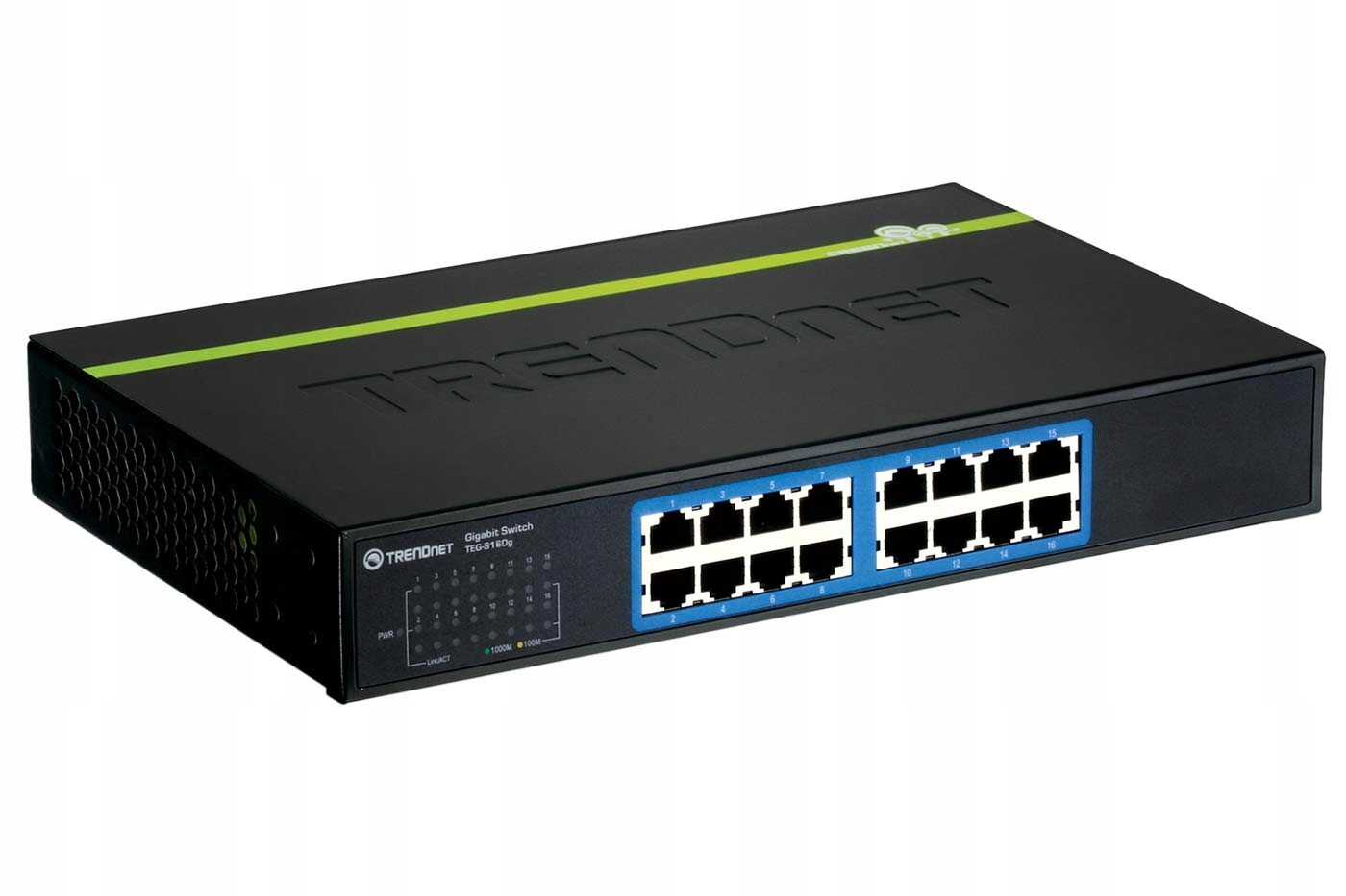 Trendnet Ethernet přepínač 1Gb, 16 portů, černý, GREENnet (TEG-S16Dg)