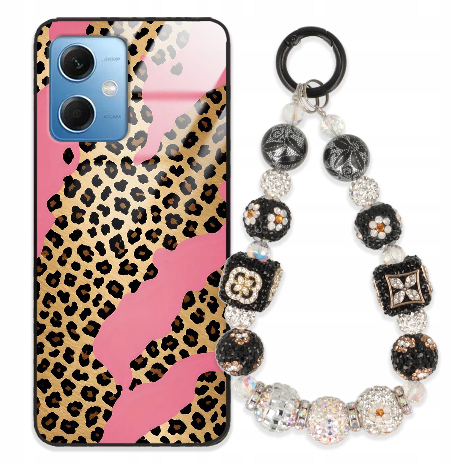 Pouzdro Pro Xiaomi Redmi Note 12 5G Glass Přívěsek Na Klíče Stylové |case Premium Wz