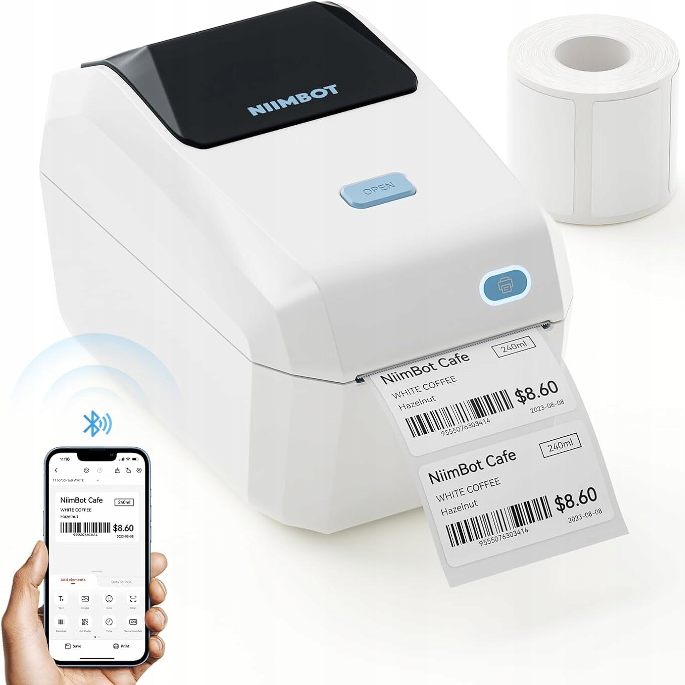 Bluetooth termální tiskárna samolepících štítků Niimbot K3