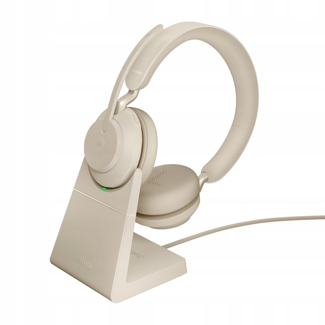 Sluchátka Jabra Evolve2 65 Link380c Ms Stereo Stand Beige