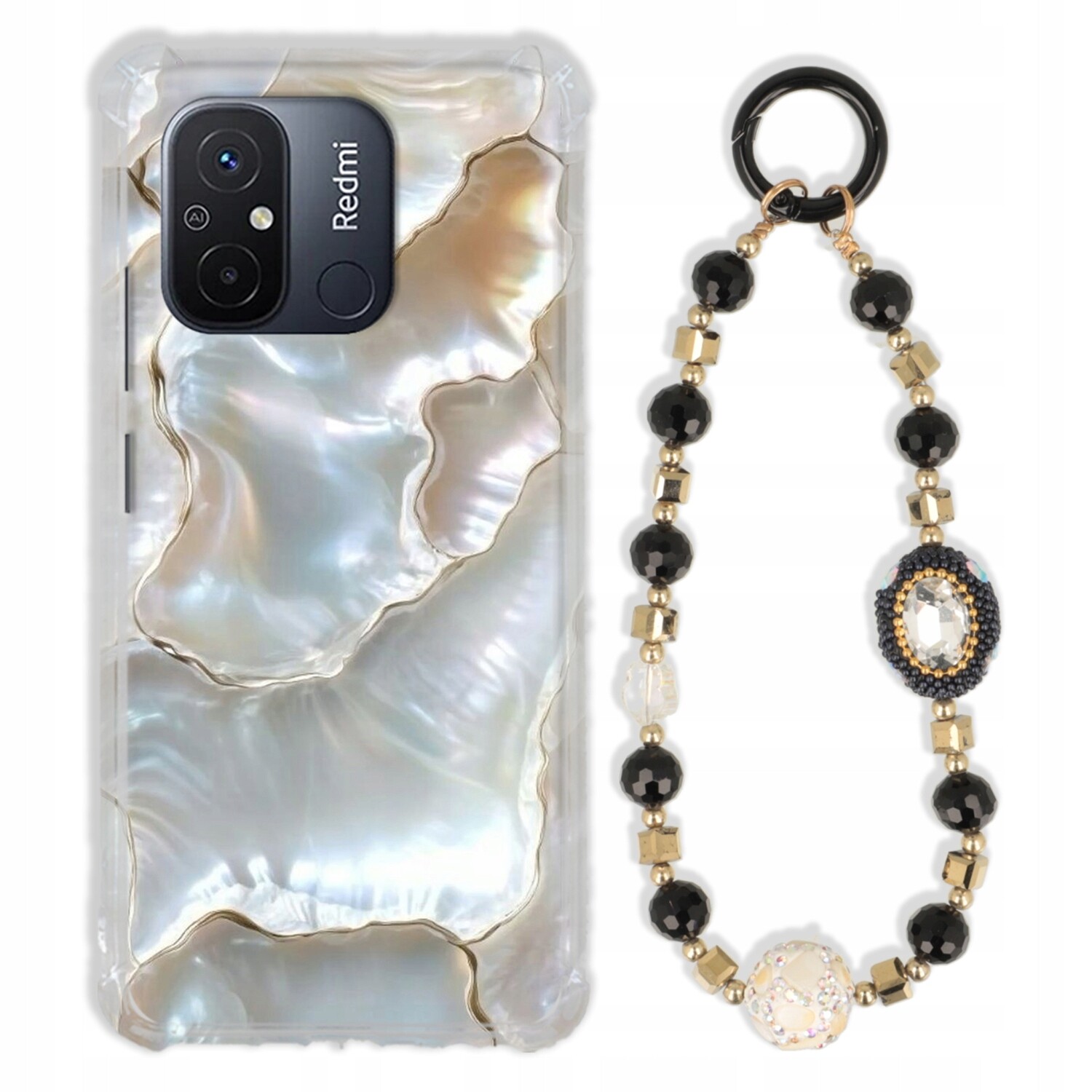 Pouzdro Pro Xiaomi Redmi 12C Antishock Zirkony Černozlaté|odolné|pevné