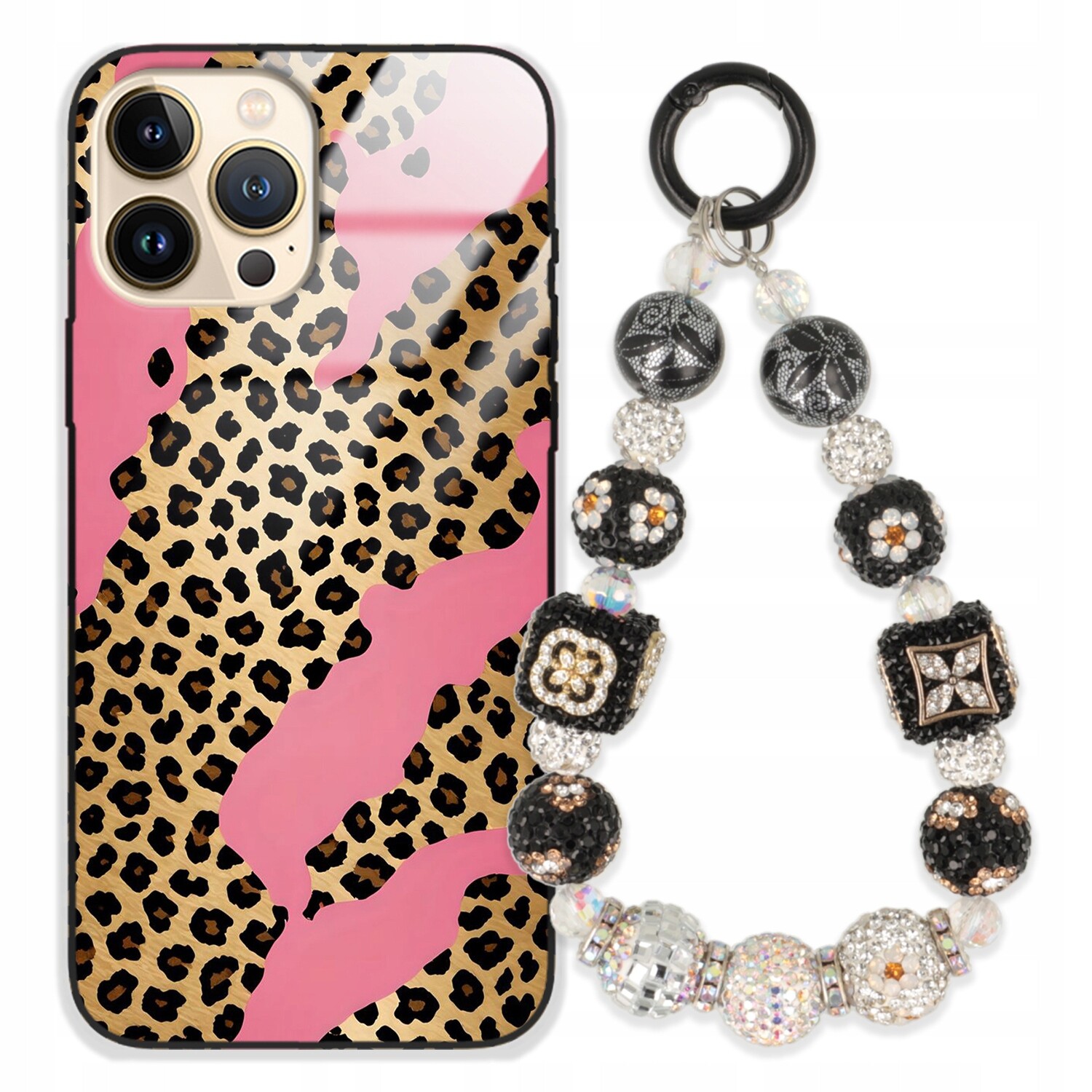 Pouzdro Pro Iphone 13 Pro Max Glass Přívěsek Na Klíče Elegantní Kryt Premium Wz