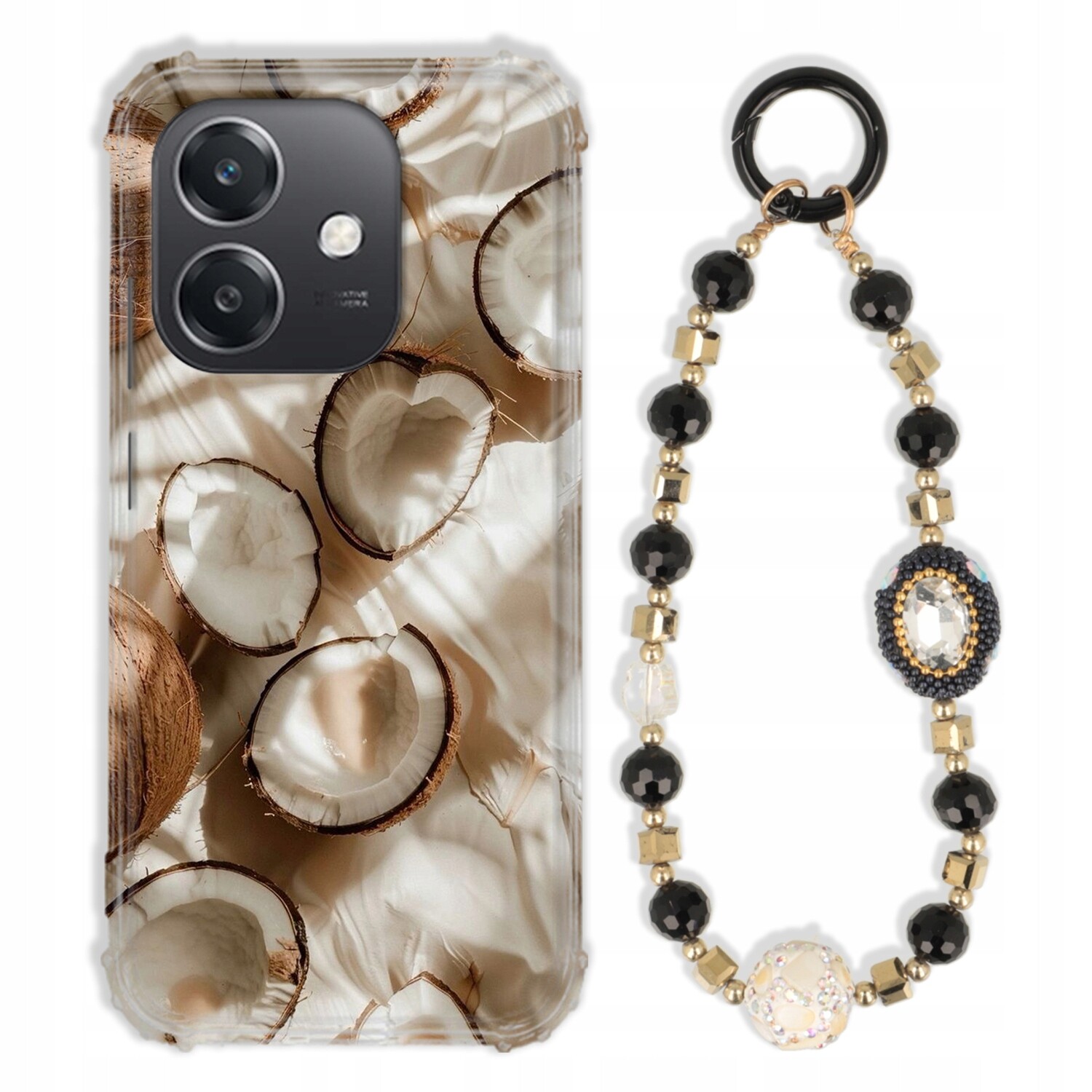 Pouzdro Pro Oppo A60 5G Case Antishock Zirkony Černo Zlaté|odolné|pevné