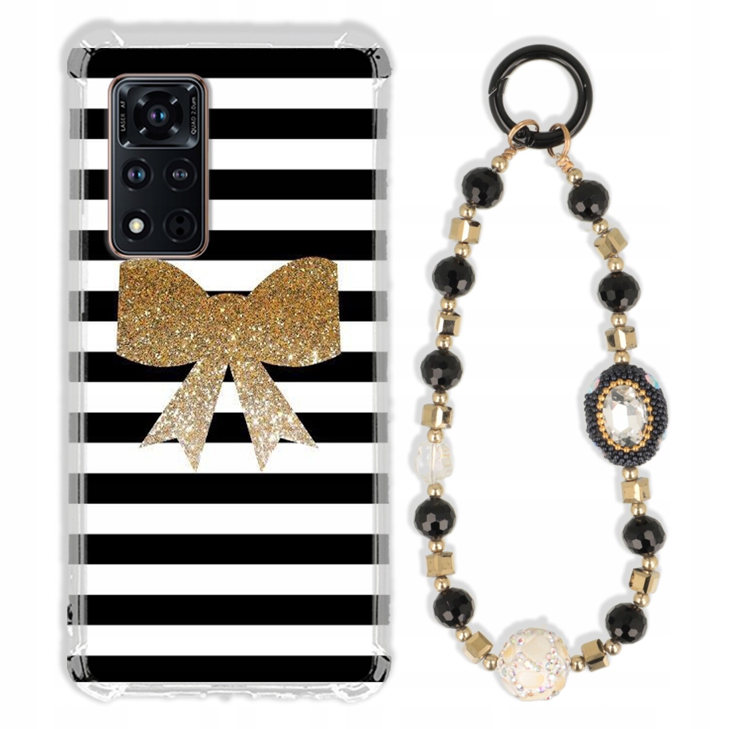 Pouzdro Pro Huawei Honor V40 Antishock Zirkony Černo Zlaté|odolné|pevné