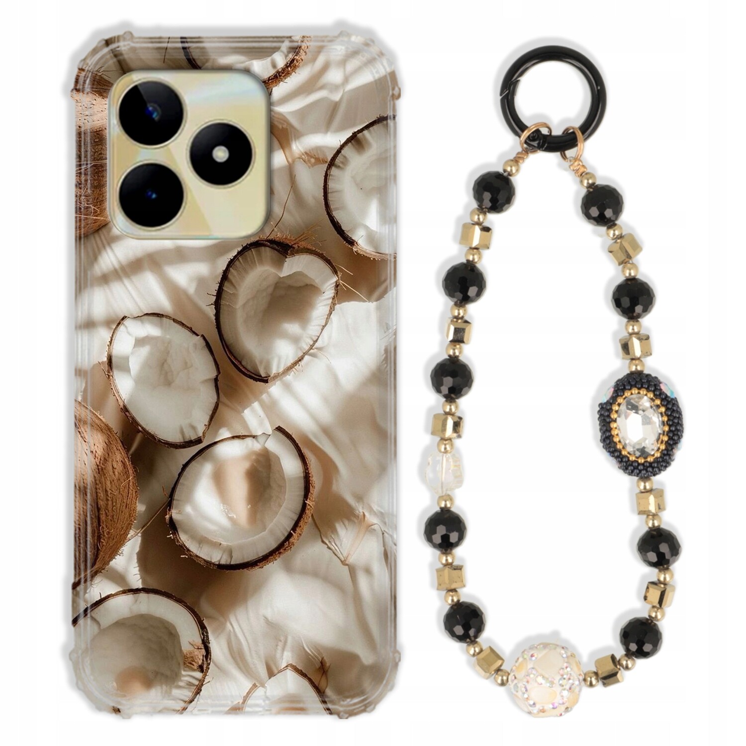 Pouzdro Pro Realme Note 50 Antishock Zirkony Černo Zlaté Odolné| Silné