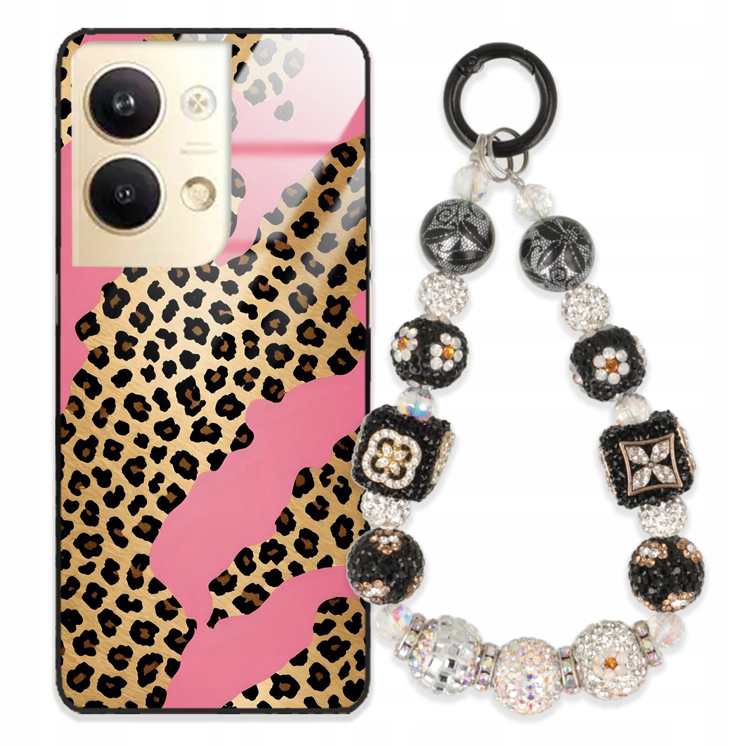 Pouzdro Pro Oppo Reno 9 Pro Glass Přívěsek Na Klíče Elegantní Kryt Premium Vzory