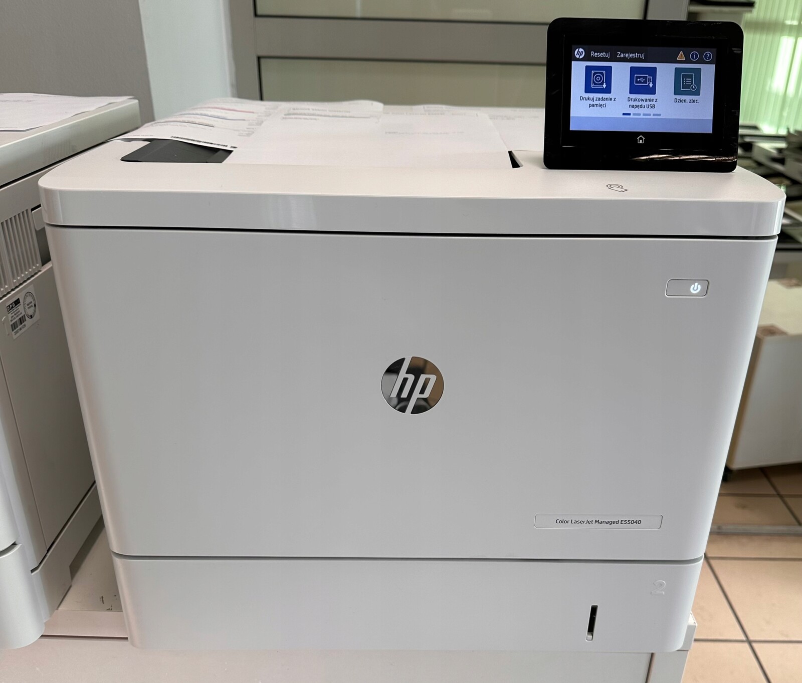 Laserová (barevná) tiskárna Hp E55040dw s průběhem 21 tisíc výtisků