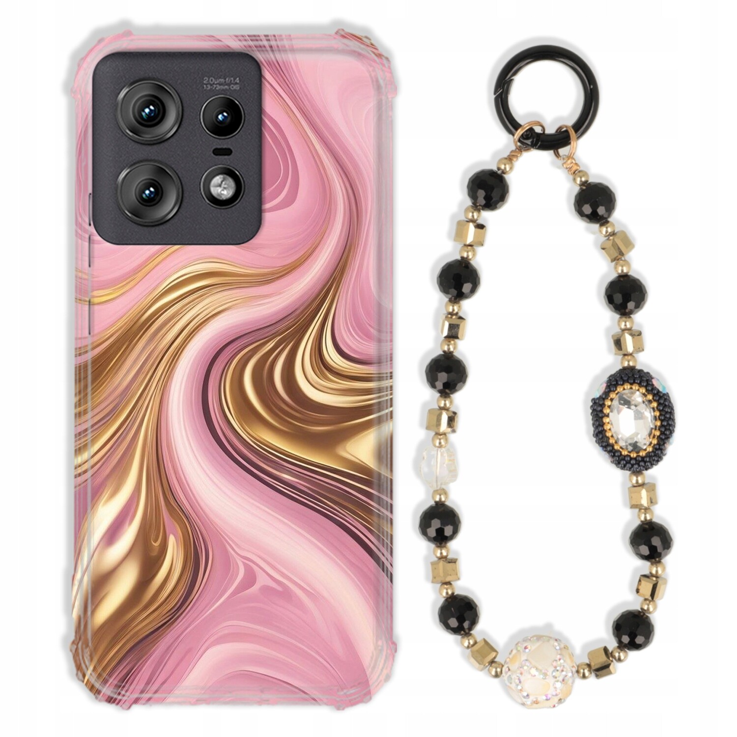 Pouzdro Pro Motorola Edge 50 Pro Antishock Zirkony Černo Zlaté|pevné|pevné