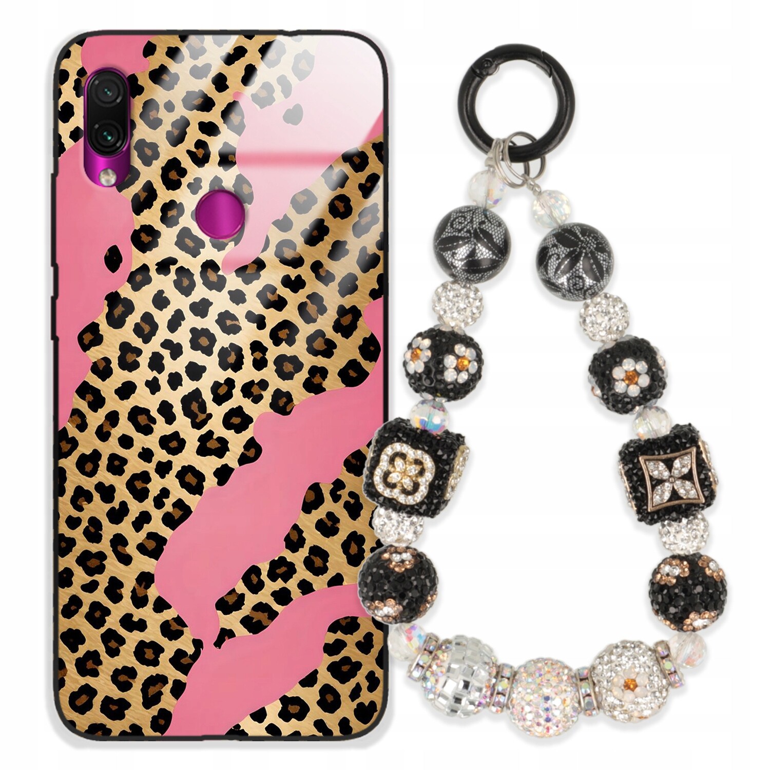 Pouzdro Pro Xiaomi Redmi Note 7 Glass Přívěsek Na Klíče Elegantní Kryt Premium Wz