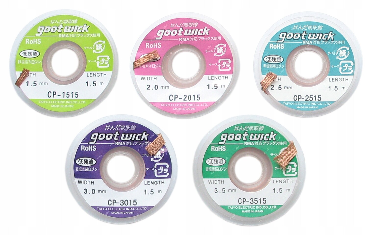 Pletenina Na Cín Odpájecí Páska Gootwick 1,5 mm 2 mm 2.5 mm 3 mm 3.5 mm