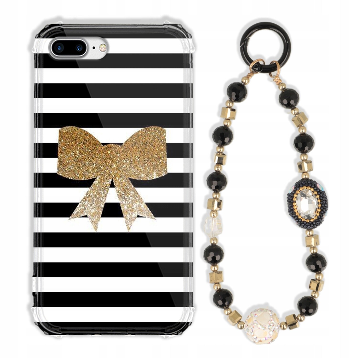 Pouzdro Pro Iphone 7 Plus Pouzdro Antishock Zirkony Černozlaté|odolné|silné