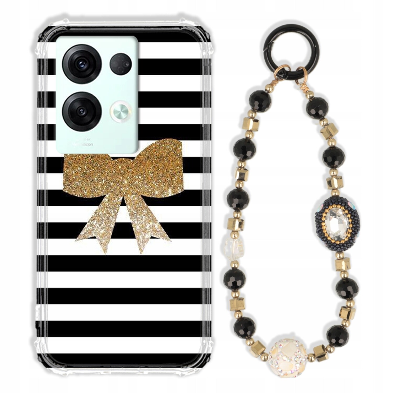 Pouzdro Pro Oppo Reno 8 Pro 5G Antishock Zirkony Černo Zlaté|odolné|pevné