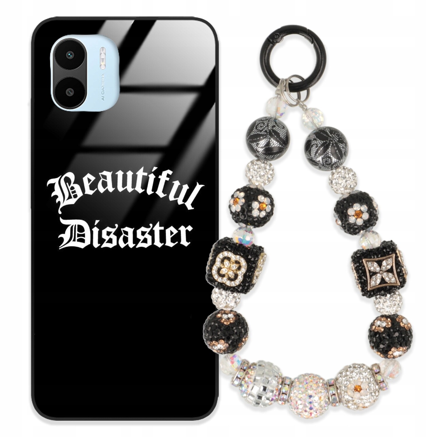 Pouzdro Pro Xiaomi Redmi A1 Glass Přívěsek Na Klíče Elegantní Kryt Premium Vzory