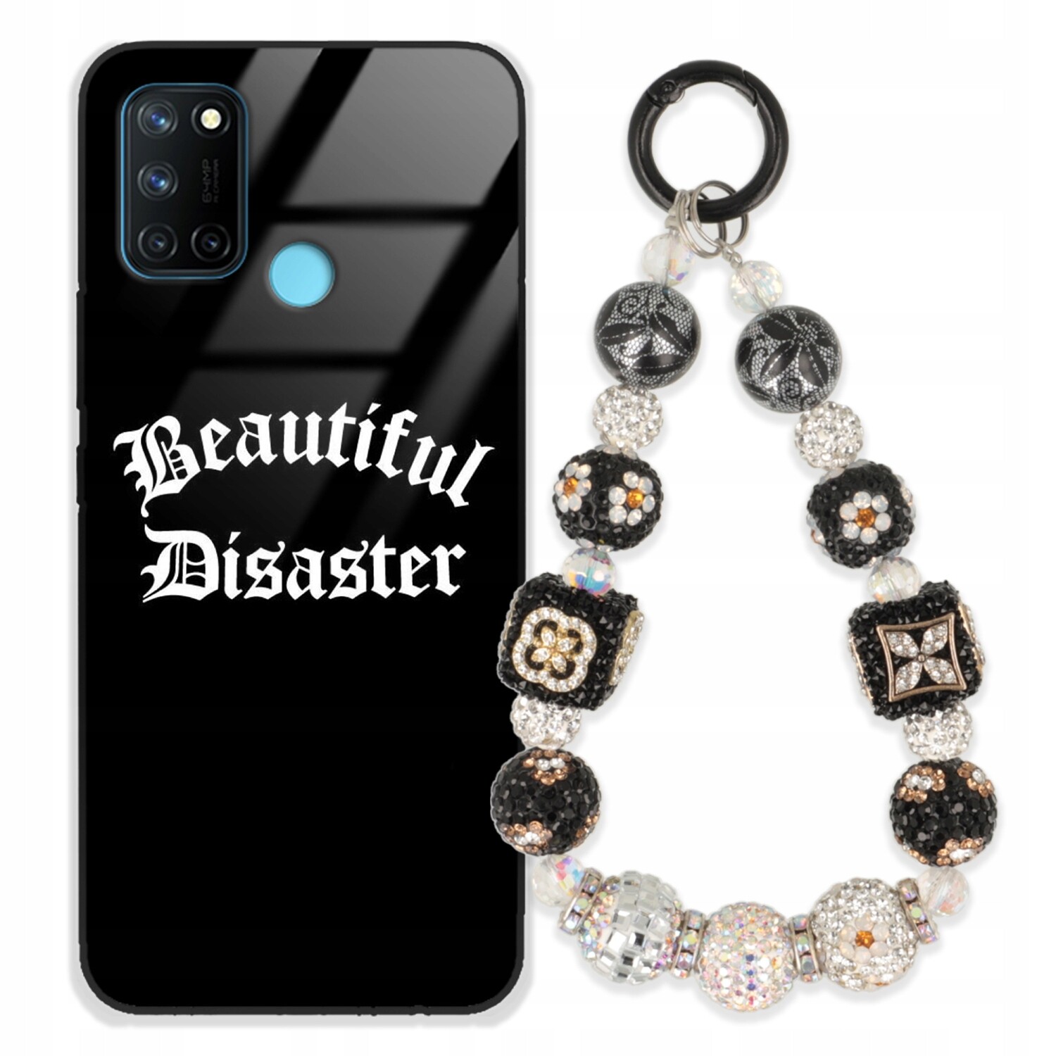 Pouzdro Pro Realme 7i Case Glass| Přívěsek Na Klíče Elegantní Kryt Premium Vzory