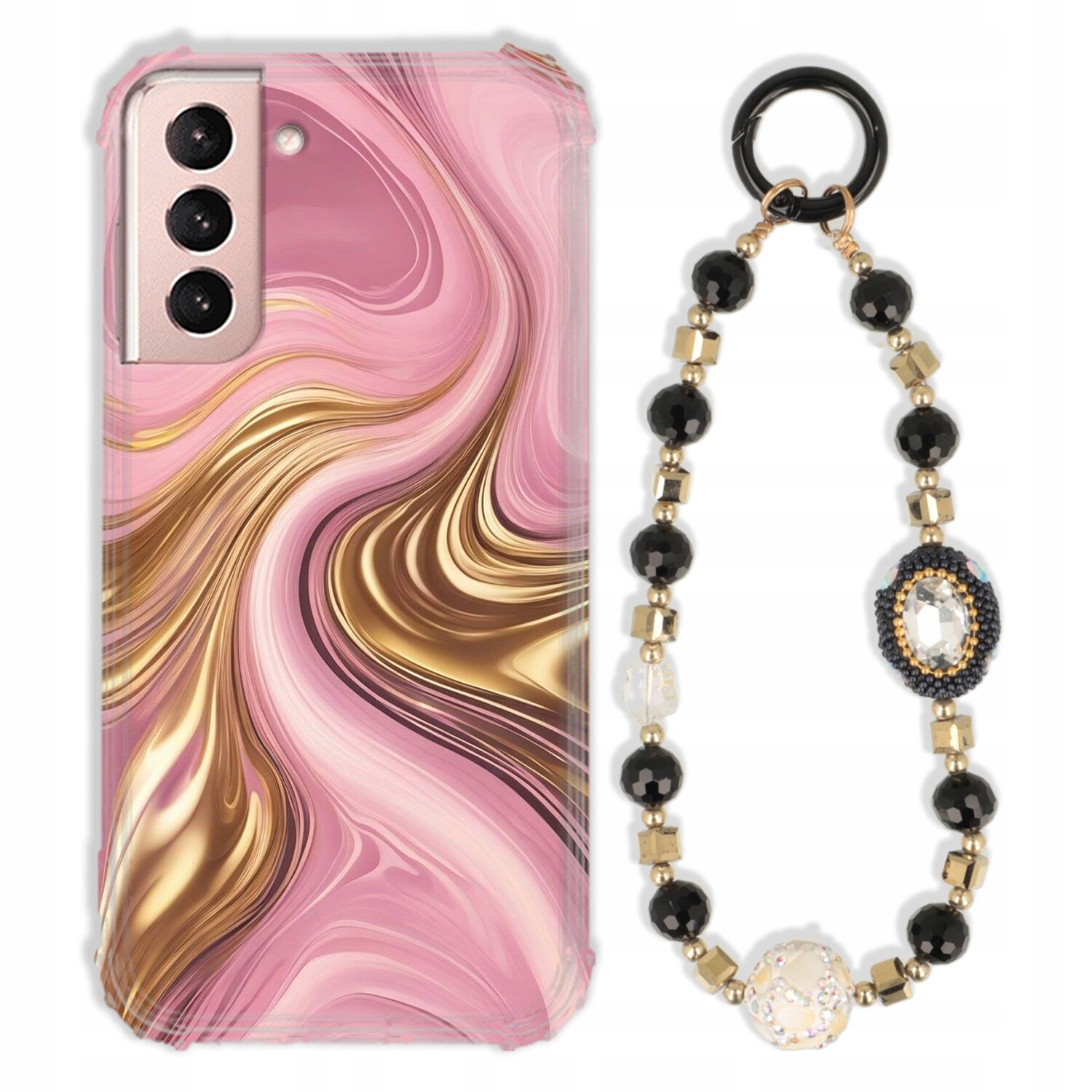 Pouzdro Pro Samsung S30 Case Antishock Zirkony Černo Zlaté|odolné|pevné