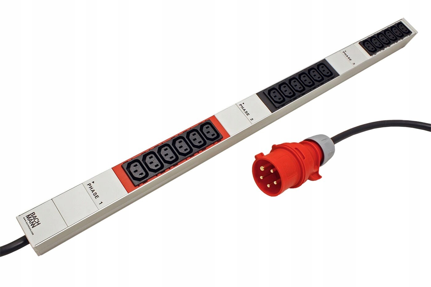 Bachmann Napáj. panel 18x IEC320 C13,3m,vidlice Iec 60309 3x16A (800.0105)