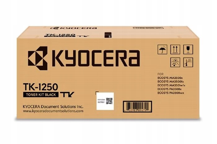 Originální černý toner Kyocera Ecosys MA3500x (TK-1250, TK1250,