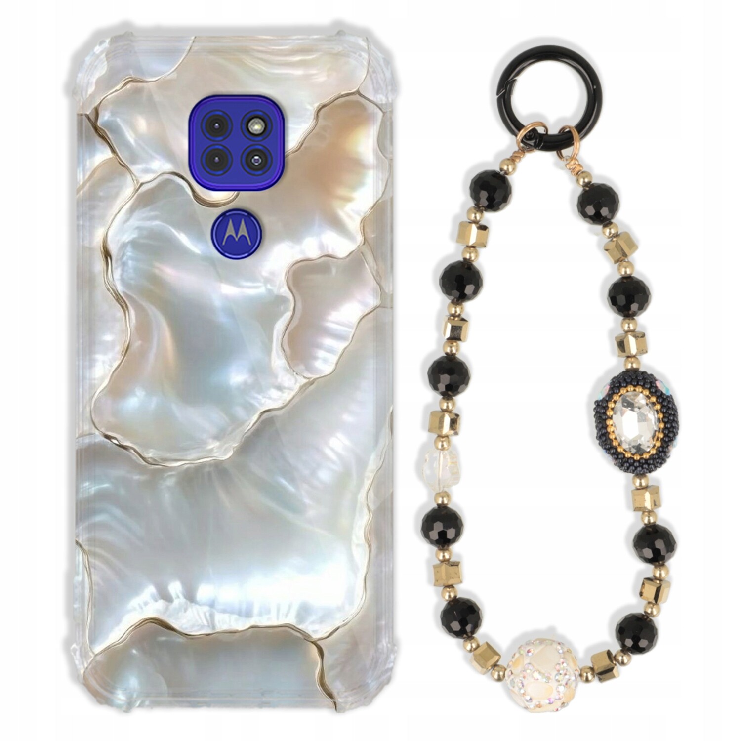 Pouzdro Pro Motorola E7 Plus Antishock Zirkony Černozlaté|odolné|pevné