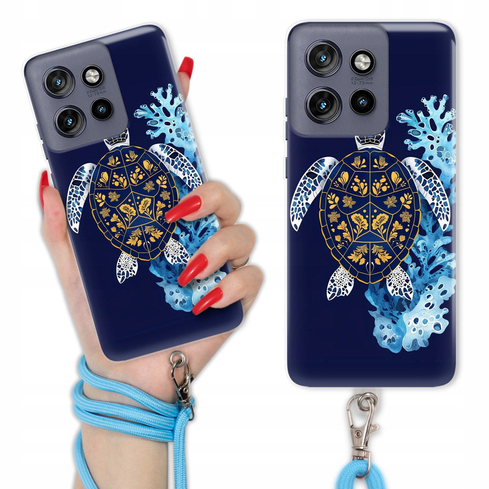 Pouzdro Pro Motorola Edge 50 Neo Pouzdro Na Letní Krajinu Šňůrka Modrá