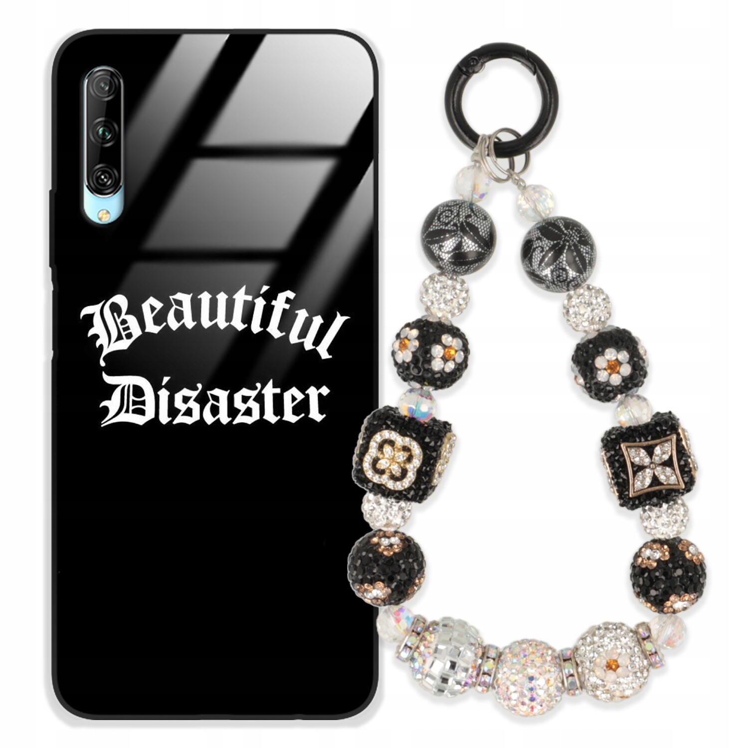 Pouzdro Pro Huawei Y9S Case Glass| Přívěsek Na Klíče Elegantní Kryt Premium Vzory