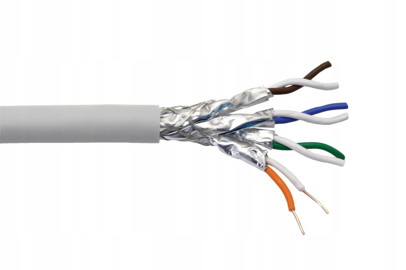 Value Kabel S/ftp kulatý, kat. 8.1, Dca, Lsoh, 100m, AWG22, drát