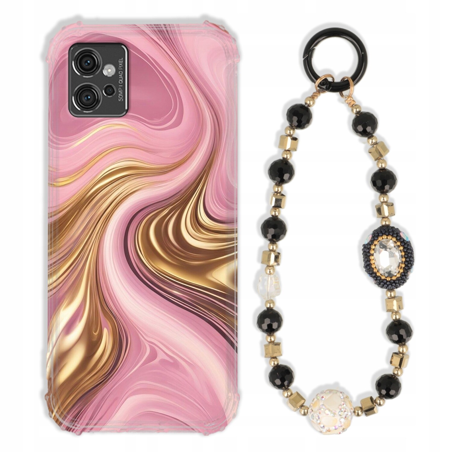 Pouzdro Pro Motorola G32 Case Antishock Zirkony Černo Zlaté|odolné|pevné