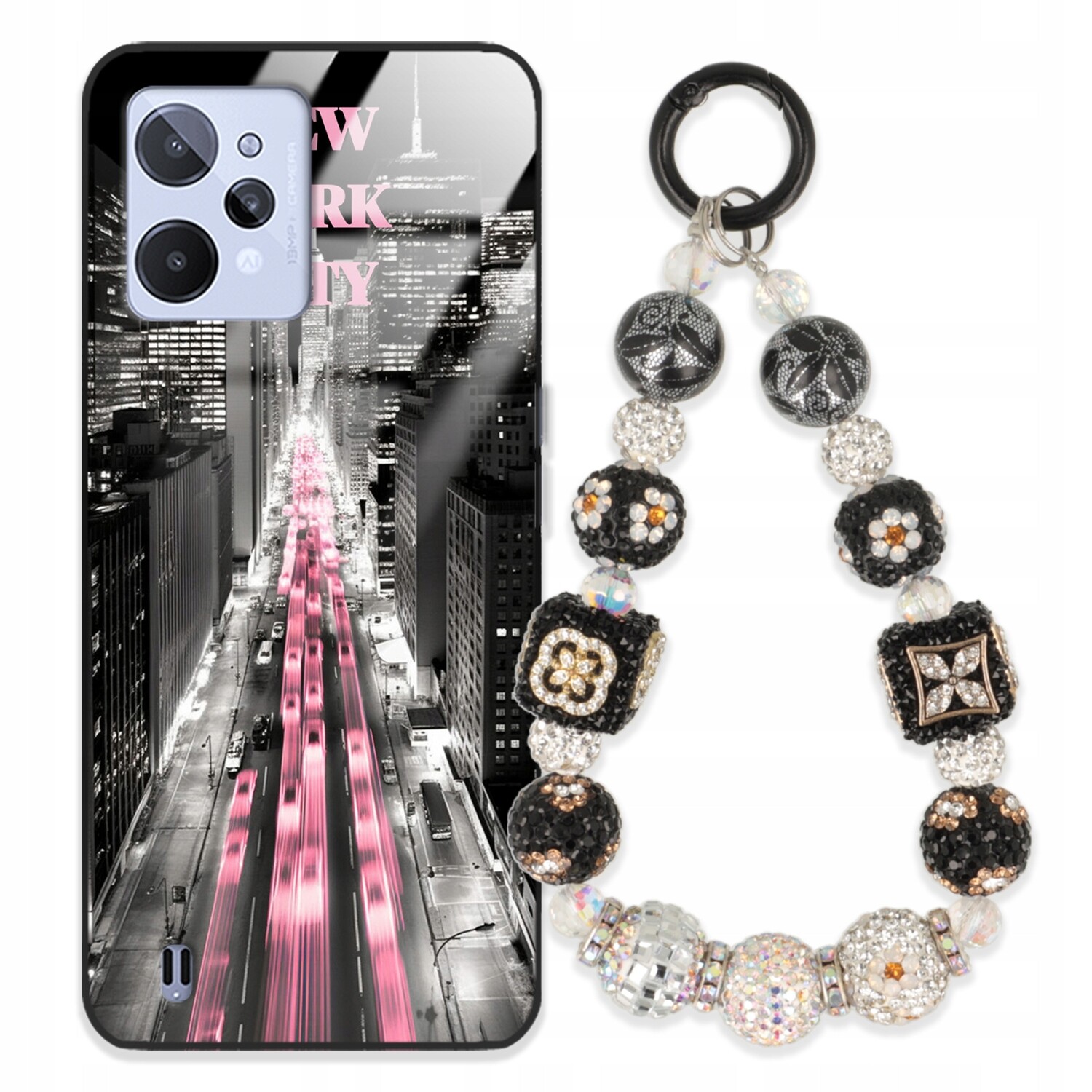 Pouzdro Pro Realme C31 Case Glass| Přívěsek Na Klíče Elegantní Kryt Premium Vzory