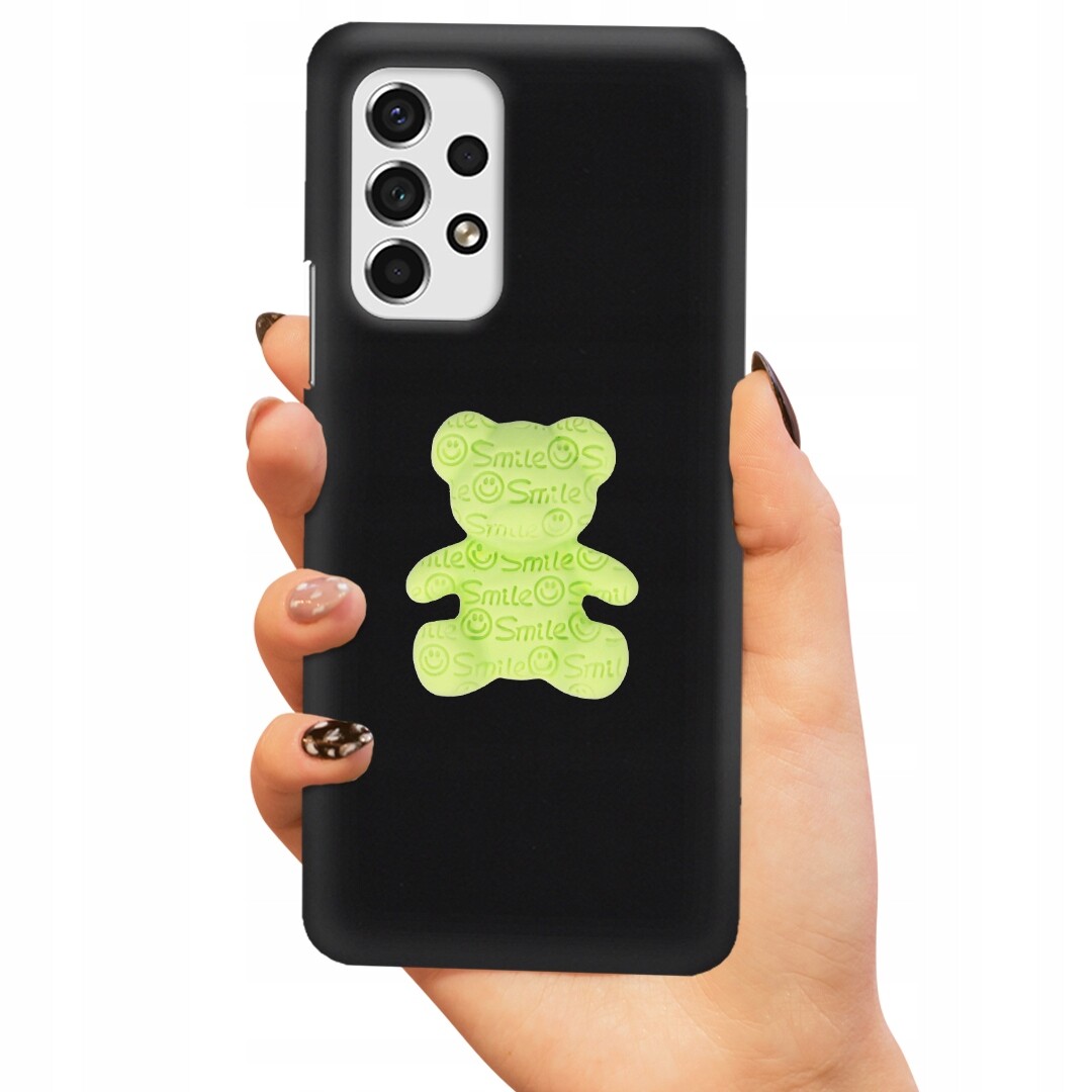 Pouzdro Matné Black Pro Samsung A53 5G Zelený Medvídek