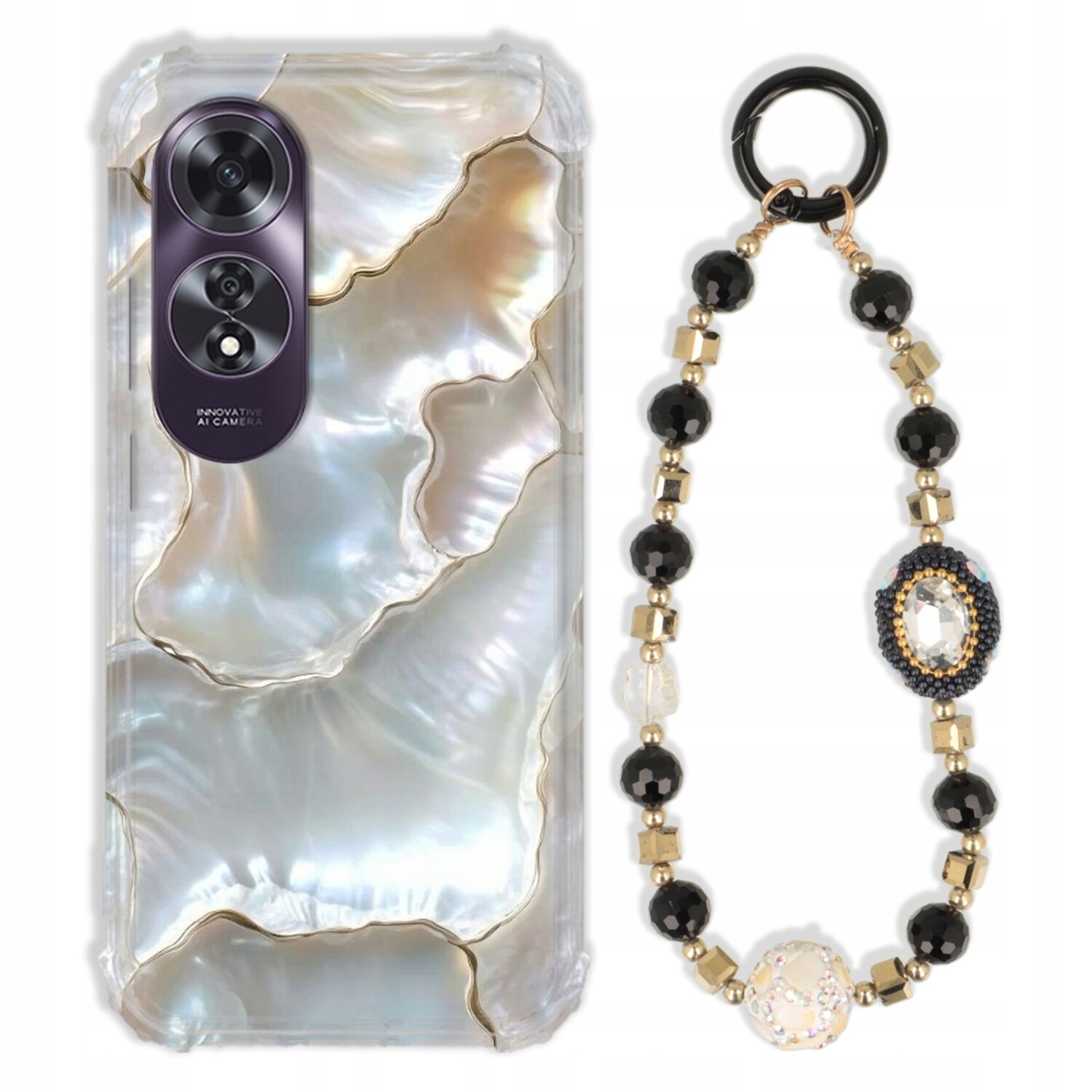 Pouzdro Pro Oppo Reno A60 Case Antishock Zirkony Černozlaté|odolné|pevné