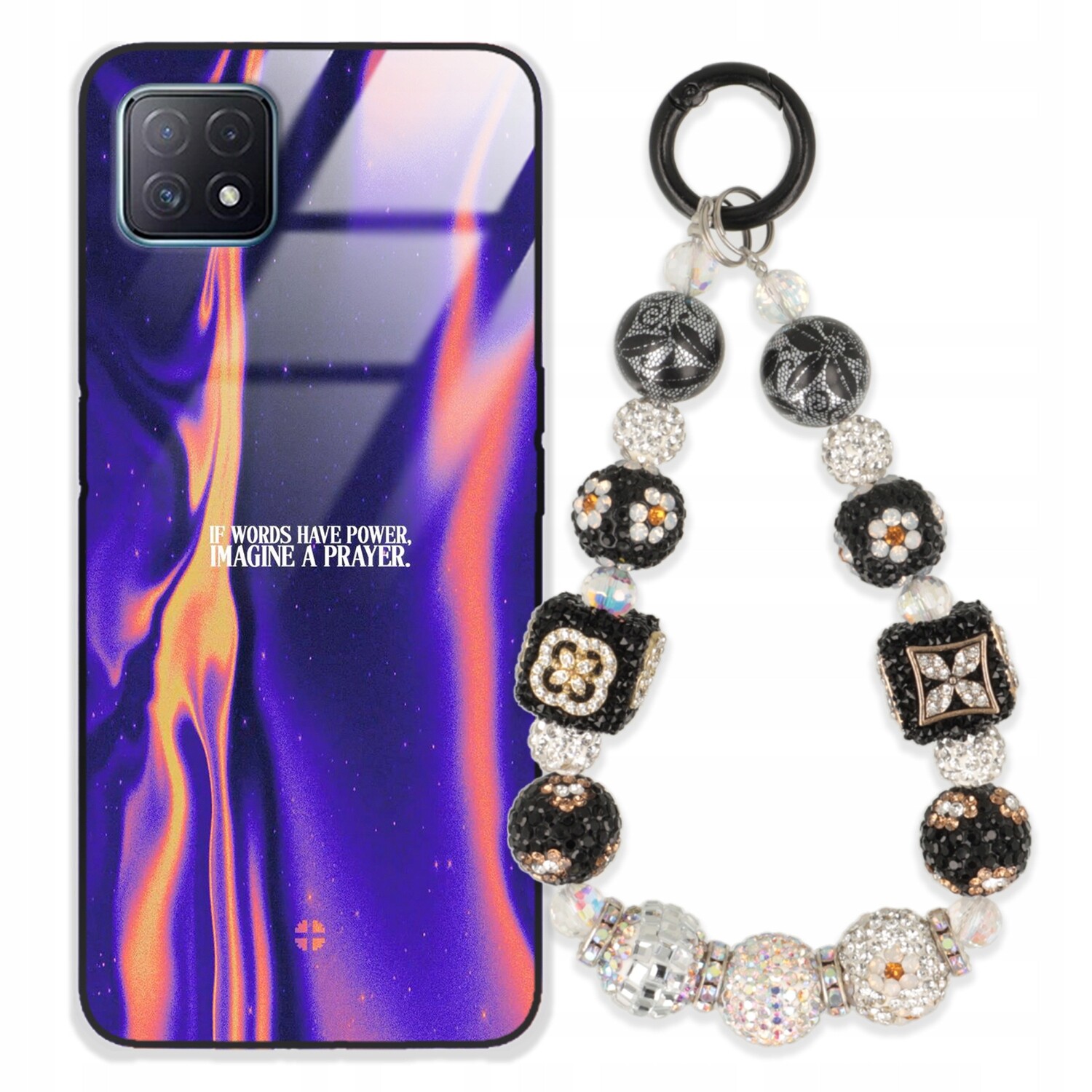 Pouzdro Pro Oppo A72 5G Case Glass| Přívěsek Na Klíče Elegantní Kryt Premium Vzory