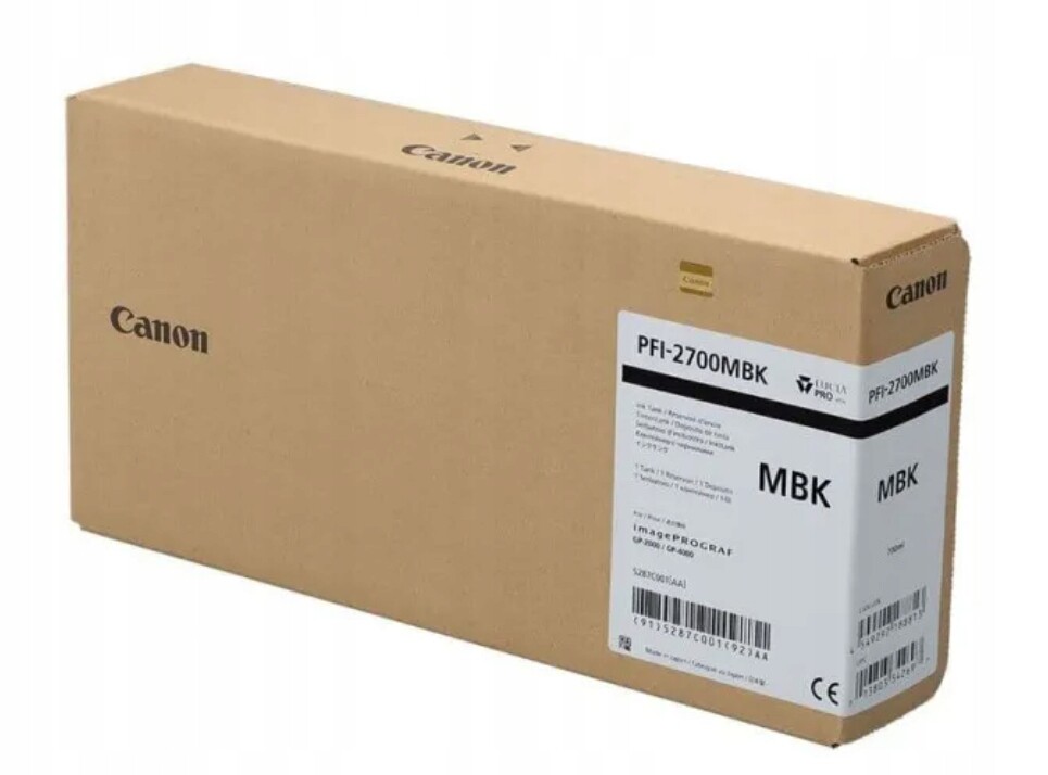 Inkoustový inkoust Canon PFI-2700MBK Matte Black 700 ml GP-4000 GP-4600 PR0-4600