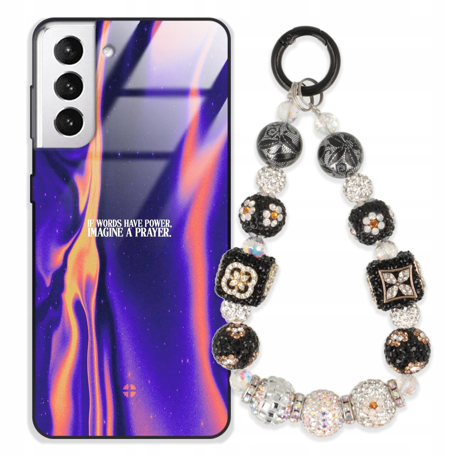 Pouzdro Pro Samsung S21 Plus Glass Přívěsek Na Klíče Elegantní |kryt Premium Vzory