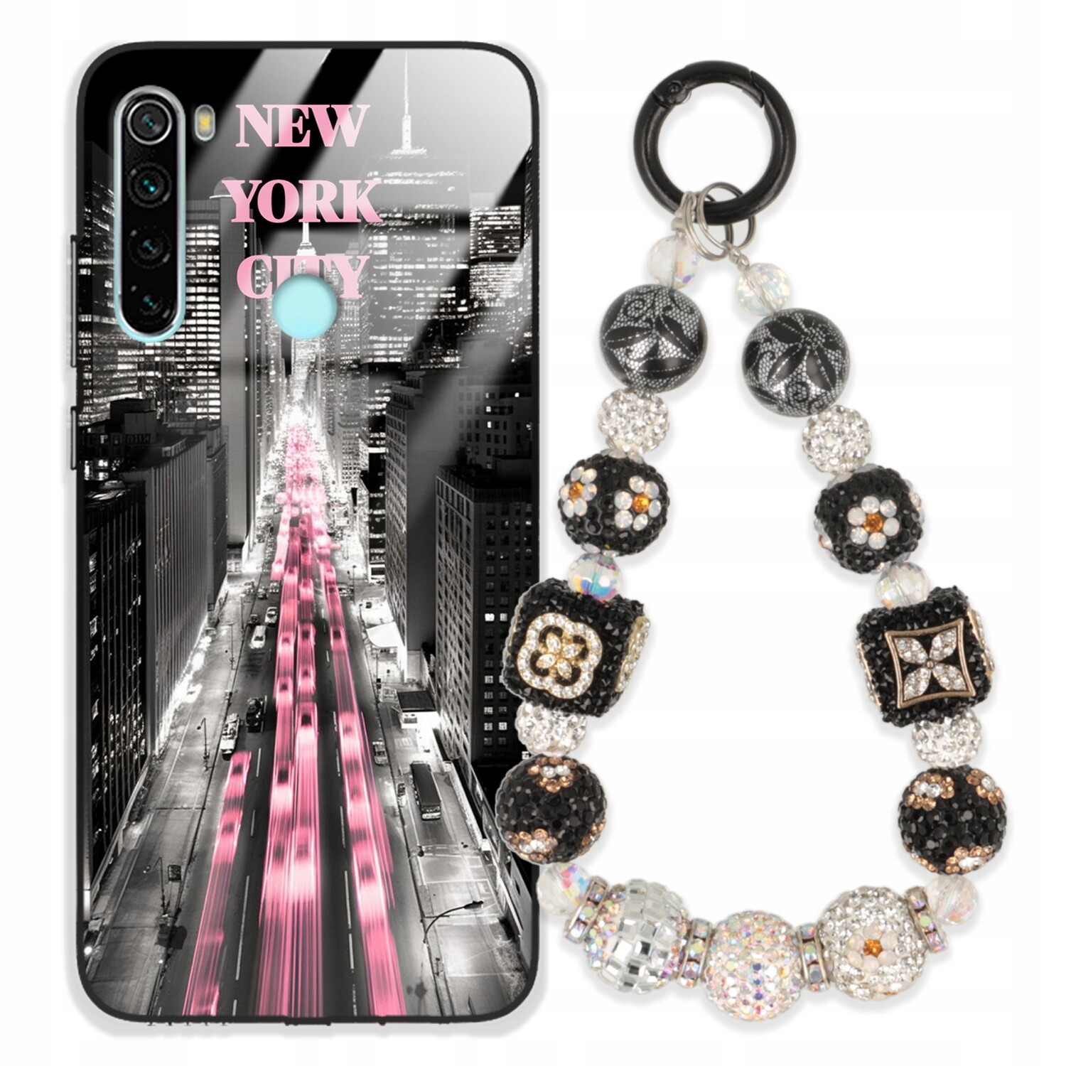 Pouzdro Pro Xiaomi Redmi Note 8 2021 Glass Přívěsek Na Klíče Stylové |case Premium Wz