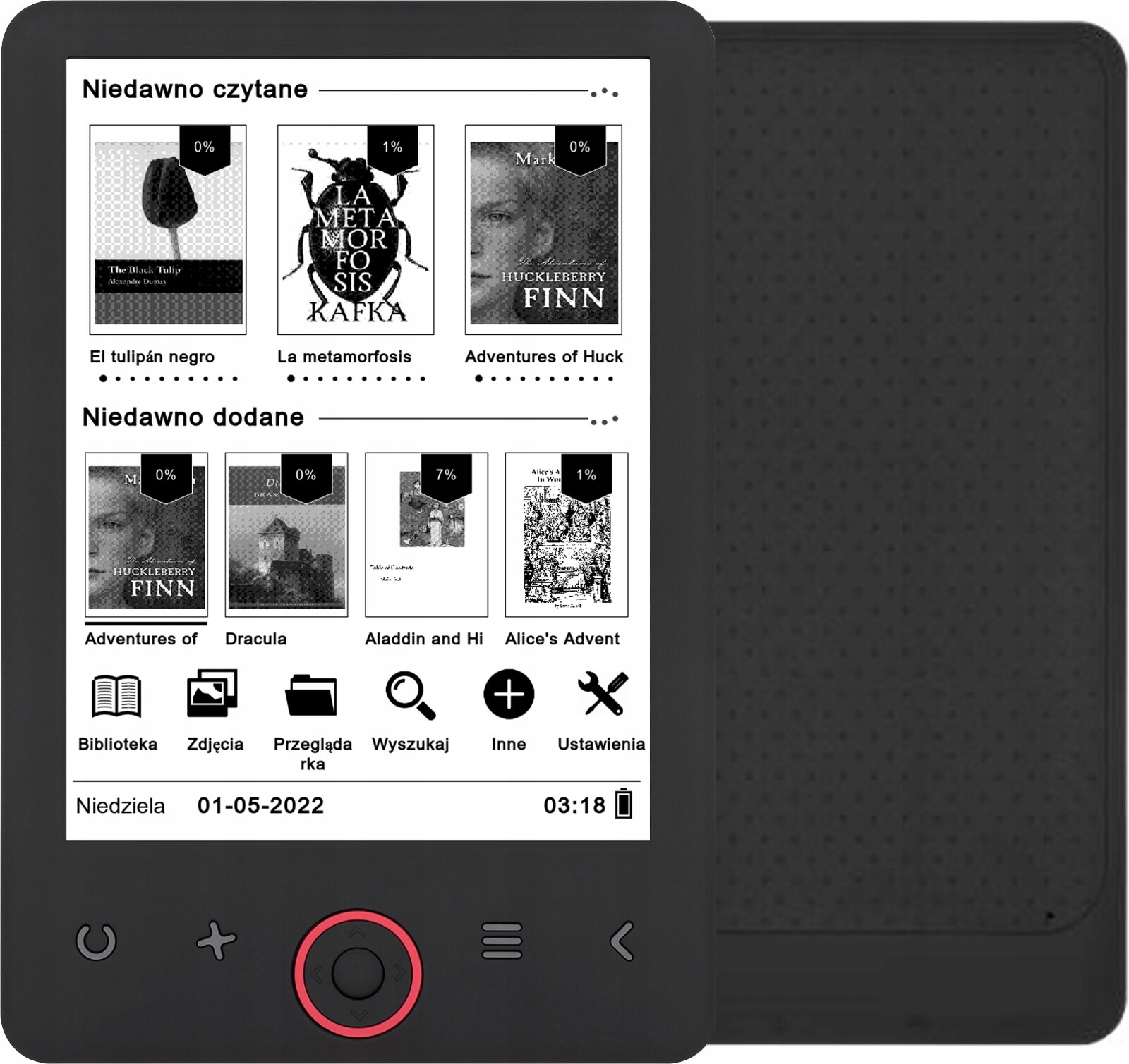 Čtečka Bemi Cognita Light2/6 palců/smartLED podsvícení/8GB černá