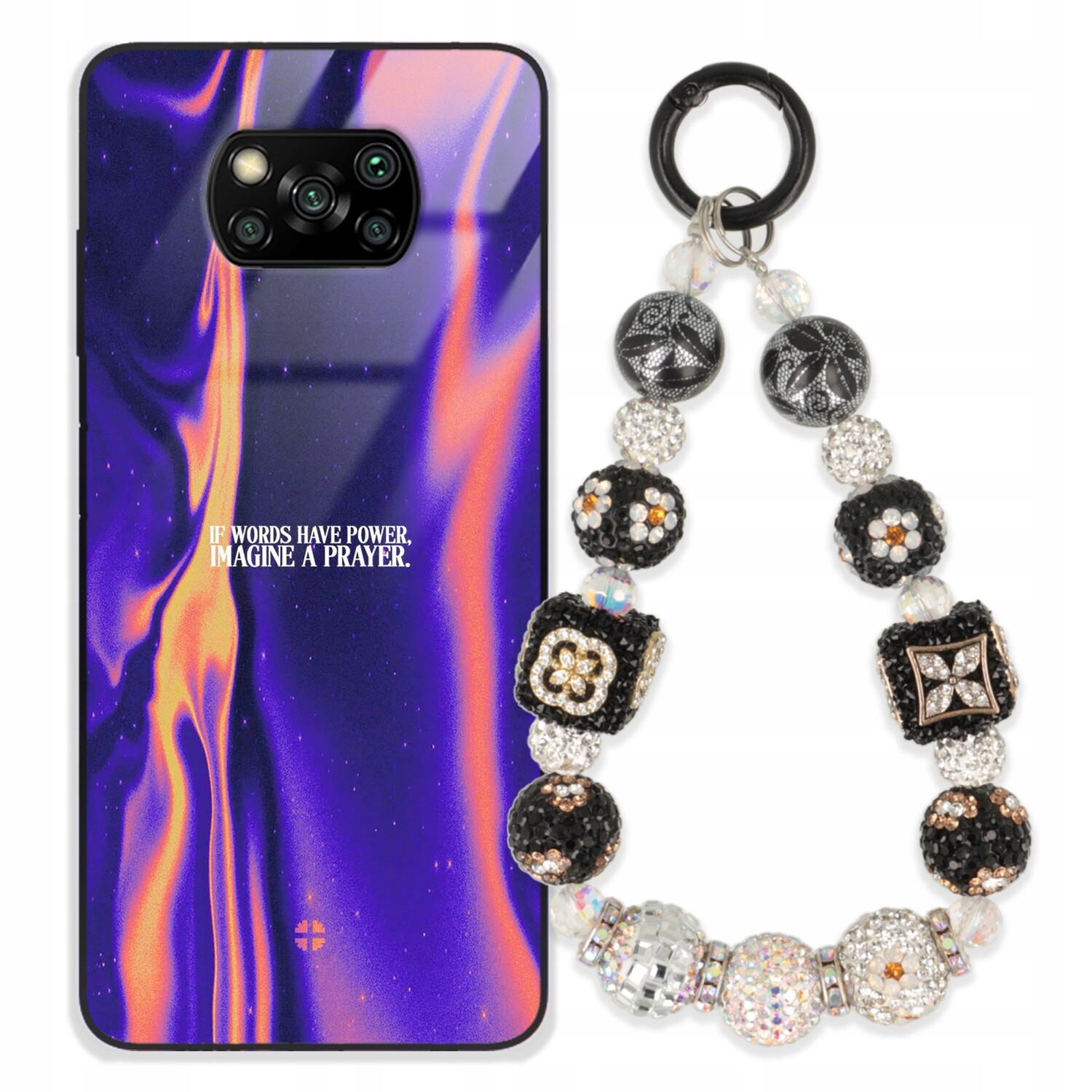 Pouzdro Pro Xiaomi Poco X3 Nfc Glass Přívěsek Na Klíče Elegantní Kryt Premium Wz